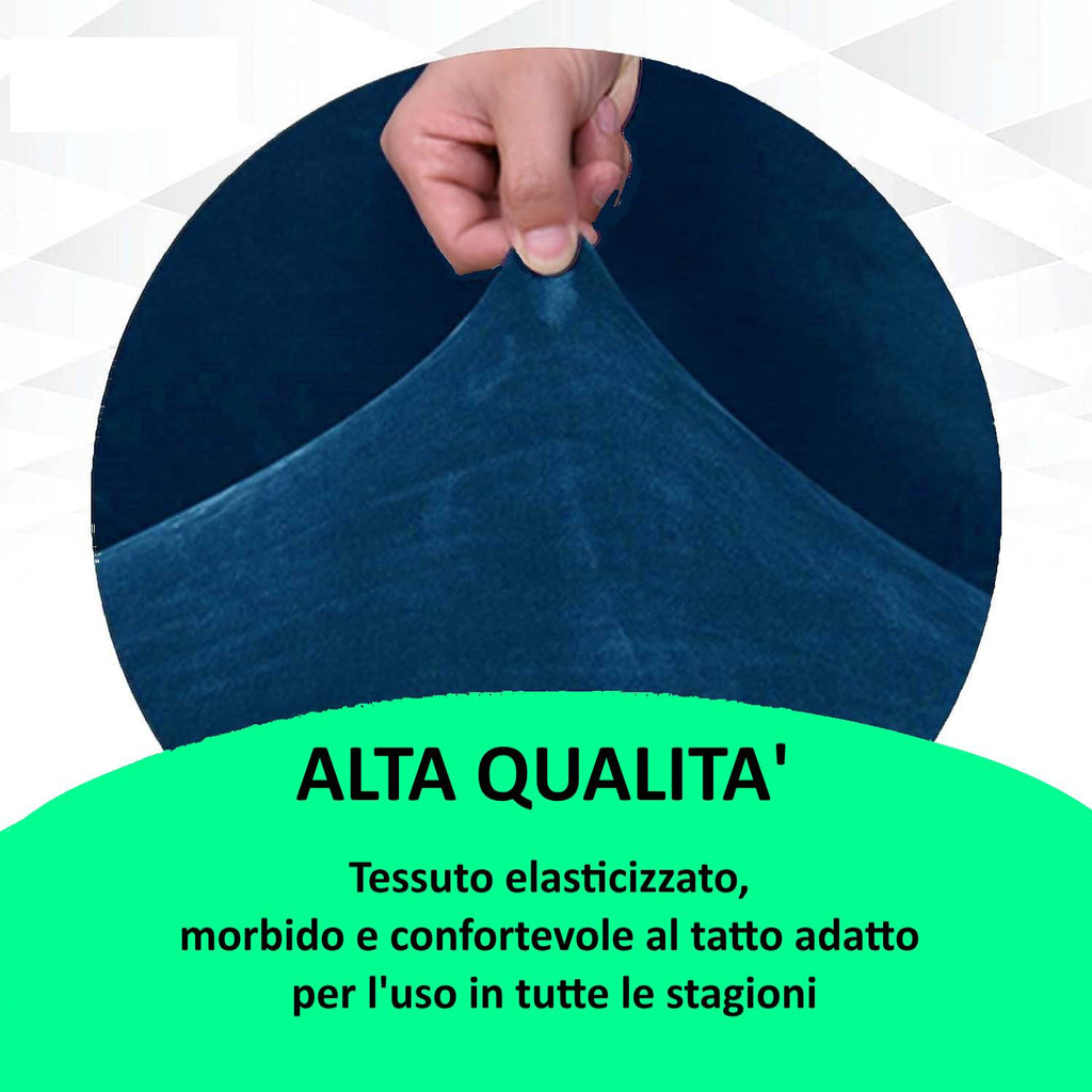 Copridivano elasticizzato 3 posti tinta unita blu rosso in velluto Sottocosto - Milano 7 Arte e Design