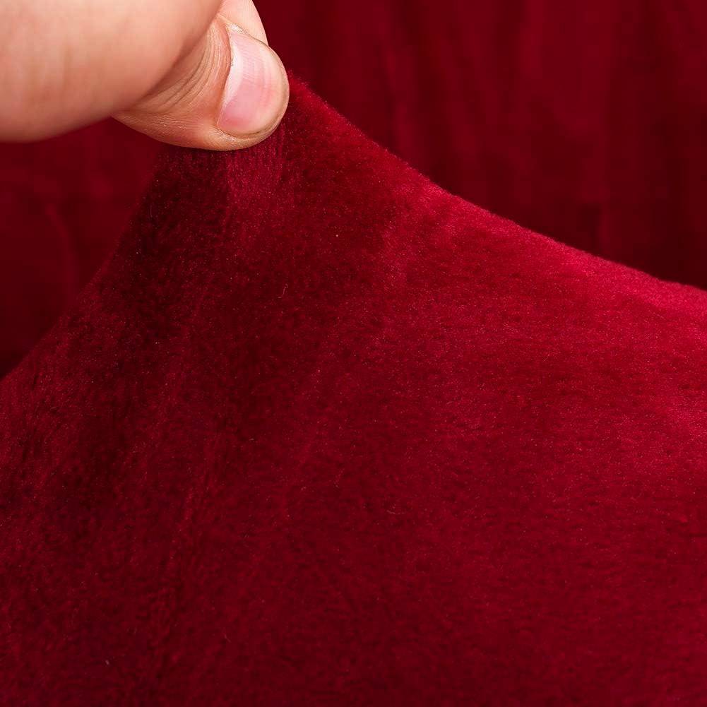 Copridivano elasticizzato 3 posti tinta unita blu rosso in velluto Sottocosto - Milano 7 Arte e Design