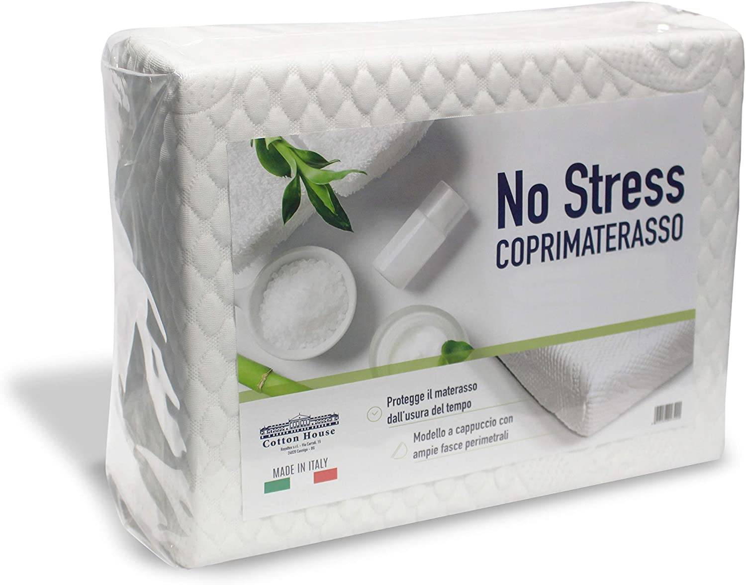 Coprimaterasso No stress elastico intorno Made Italy una piazza mezza massaggiante - Milano 7 Arte e Design