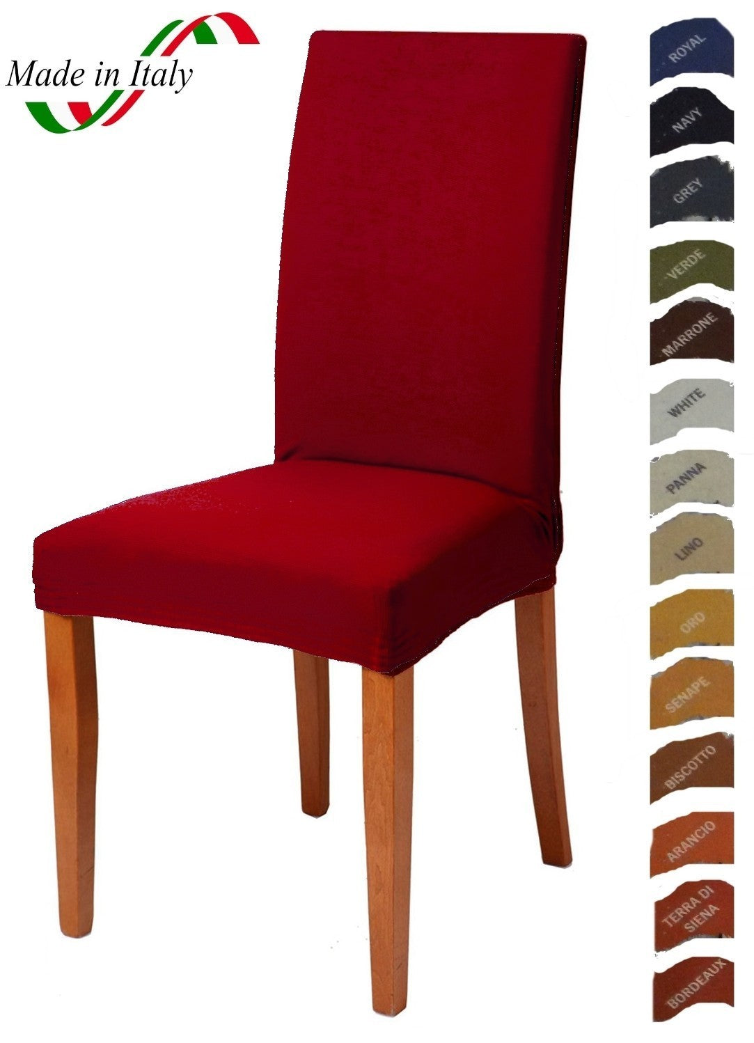 Coprisedia Copri Sedia Vestisedia copertura seggiola elasticizzato tinta unita - Milano 7 Arte e Design