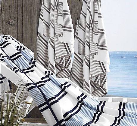 Copritutto Telo arredo Copridivano Frange Fouta Copriletto matrimoniale rigato - Milano 7 Arte e Design