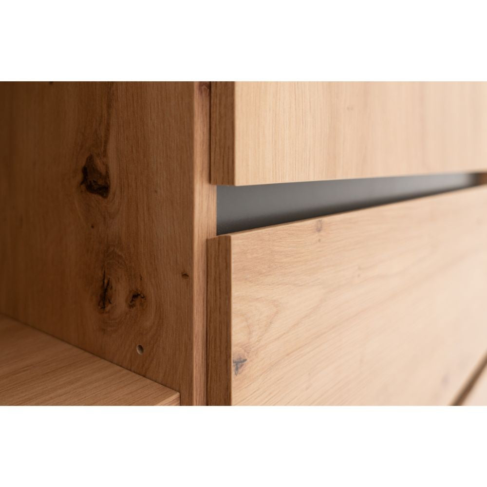 Credenza alta Denver 51 L120XP40XH140 quercia antracite