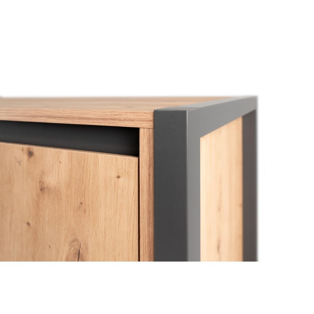 Credenza alta Denver 51 L120XP40XH140 quercia antracite
