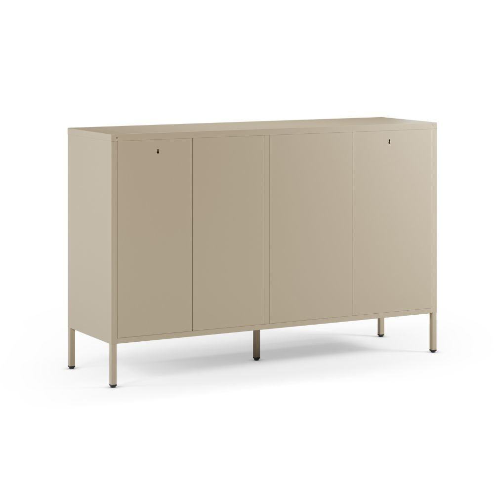 Credenza Fayna19353 in metallo con 2 ante e 3 cassetti colore sabbia