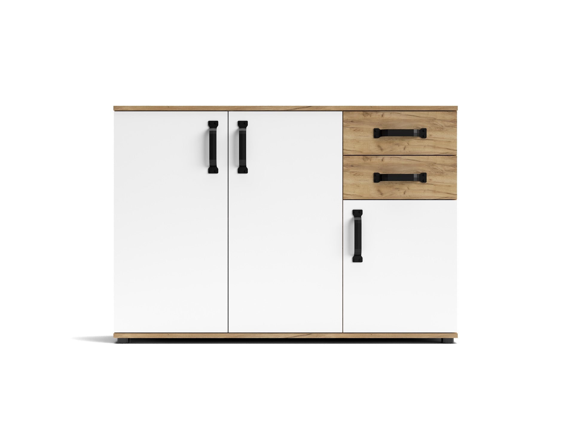 Credenza Mosso MO4 colore rovere e bianco