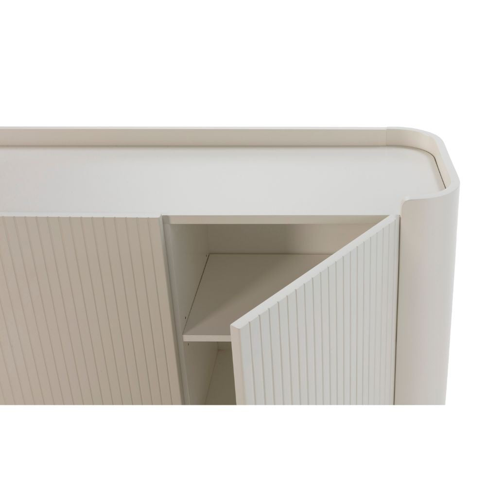 Credenza Willa18924 con 4 ante effetto cannettato colore crema