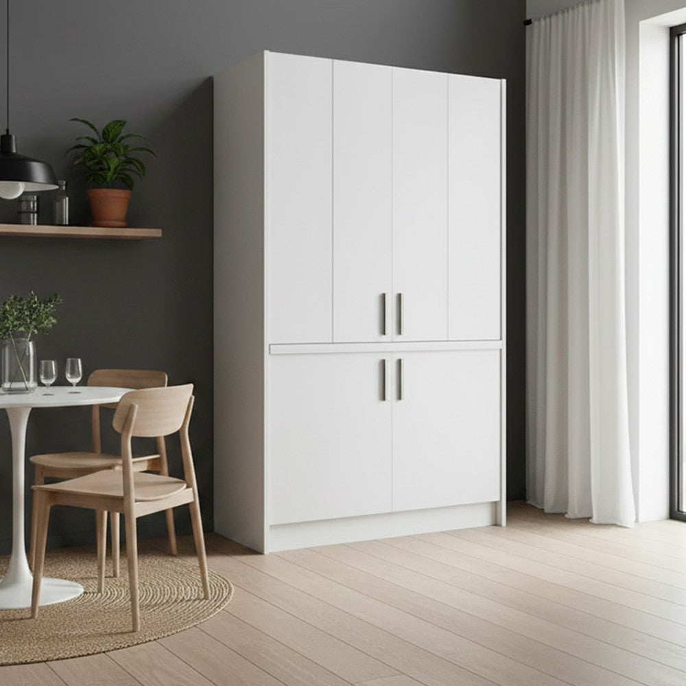 Cucina monoblocco Fold struttura e ante a libro bianco