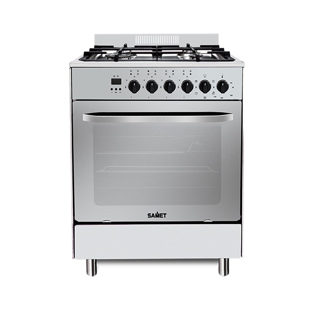 Cucina Stromboli 60x60 cm. con forno multifunzione e grill elettrico colore inox classe A Samet