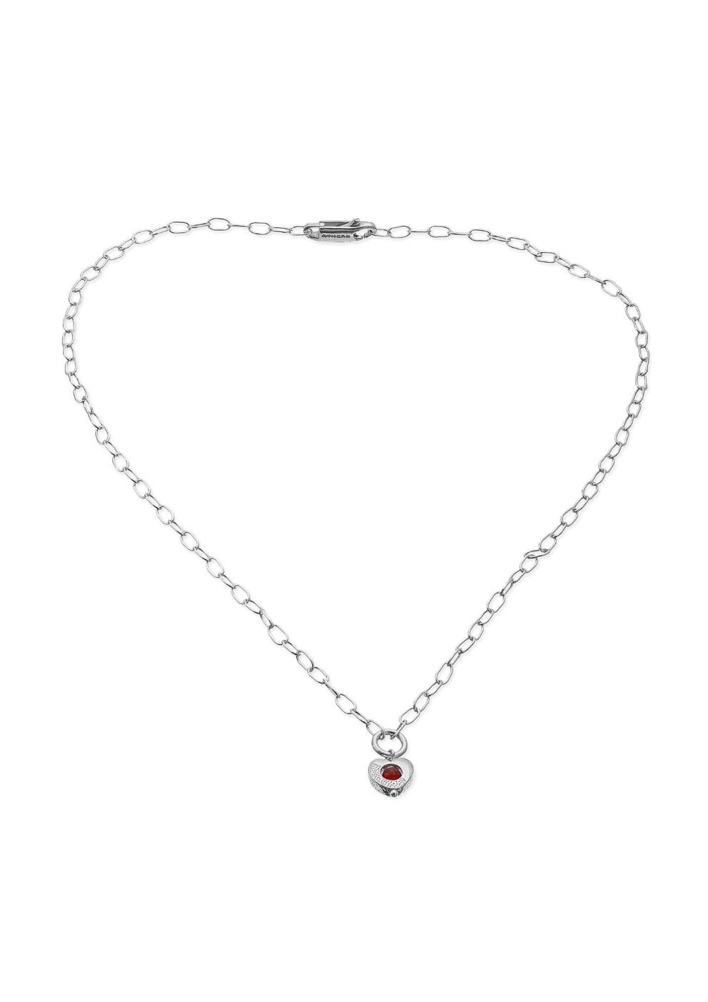Collana in Argento Naturale con Pendente a Cuore Lavorato a Mano - Milano 7 Arte e Design