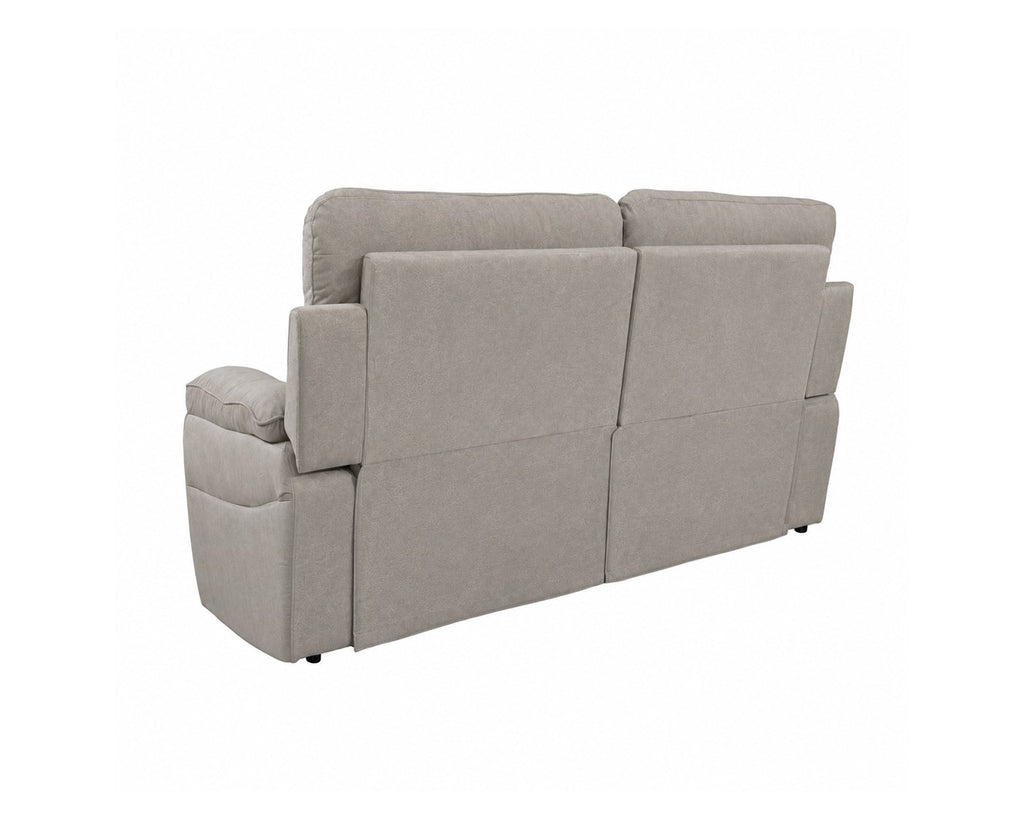 Divano Bostonfix 2 posti fisso in nabuk Mozart 90 light grey