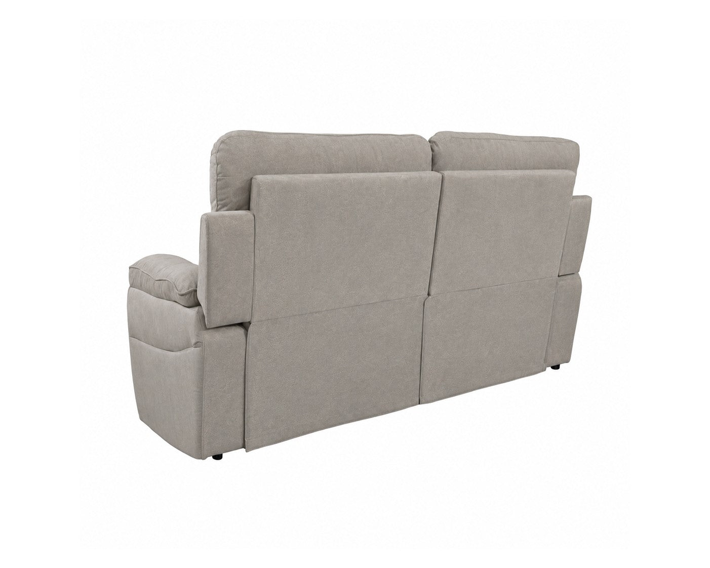 Divano Bostonfix 2 posti fisso in nabuk Mozart 90 light grey