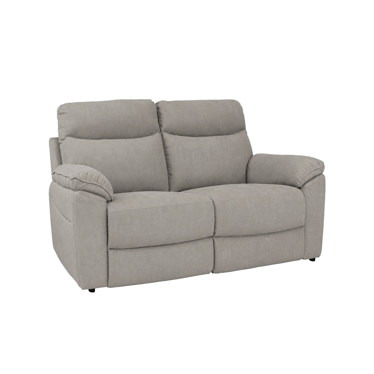 Divano Bostonfix 2 posti fisso in nabuk Mozart 90 light grey