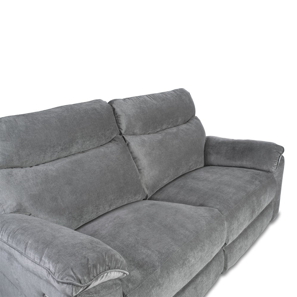 Divano Bostonfix 3 posti fisso in tessuto giulia 9713 grigio