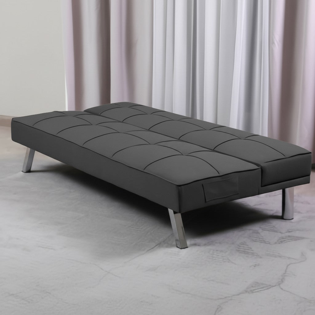 Divano letto Daynora in tessuto colore grigio scuro