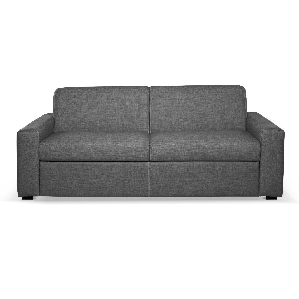 Divano letto Flash 3 posti con rete elettrosaldata in tessuto Queens ash