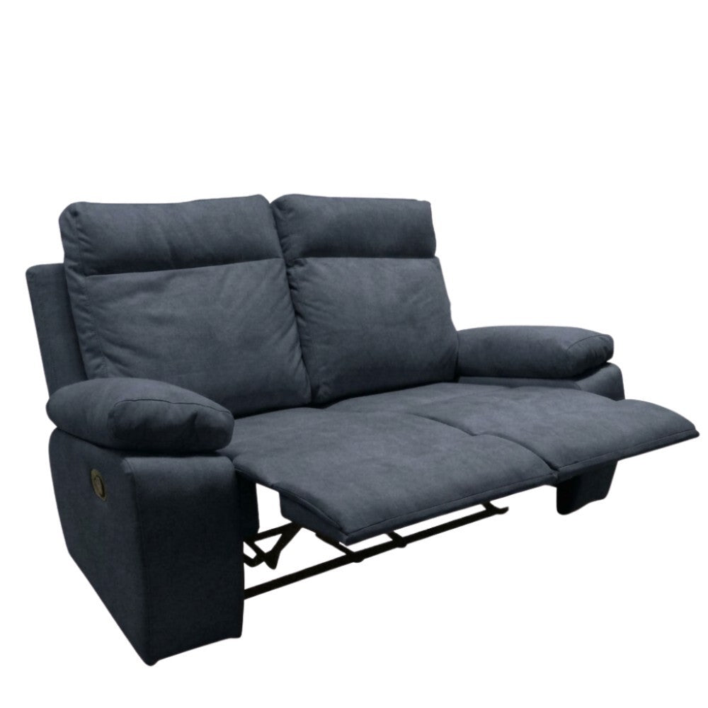 Divano Milano 2 posti 2 recliner manuali grigio Orinoco 96