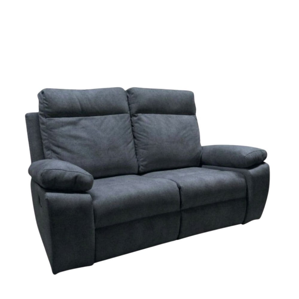 Divano Milano 2 posti 2 recliner manuali grigio Orinoco 96
