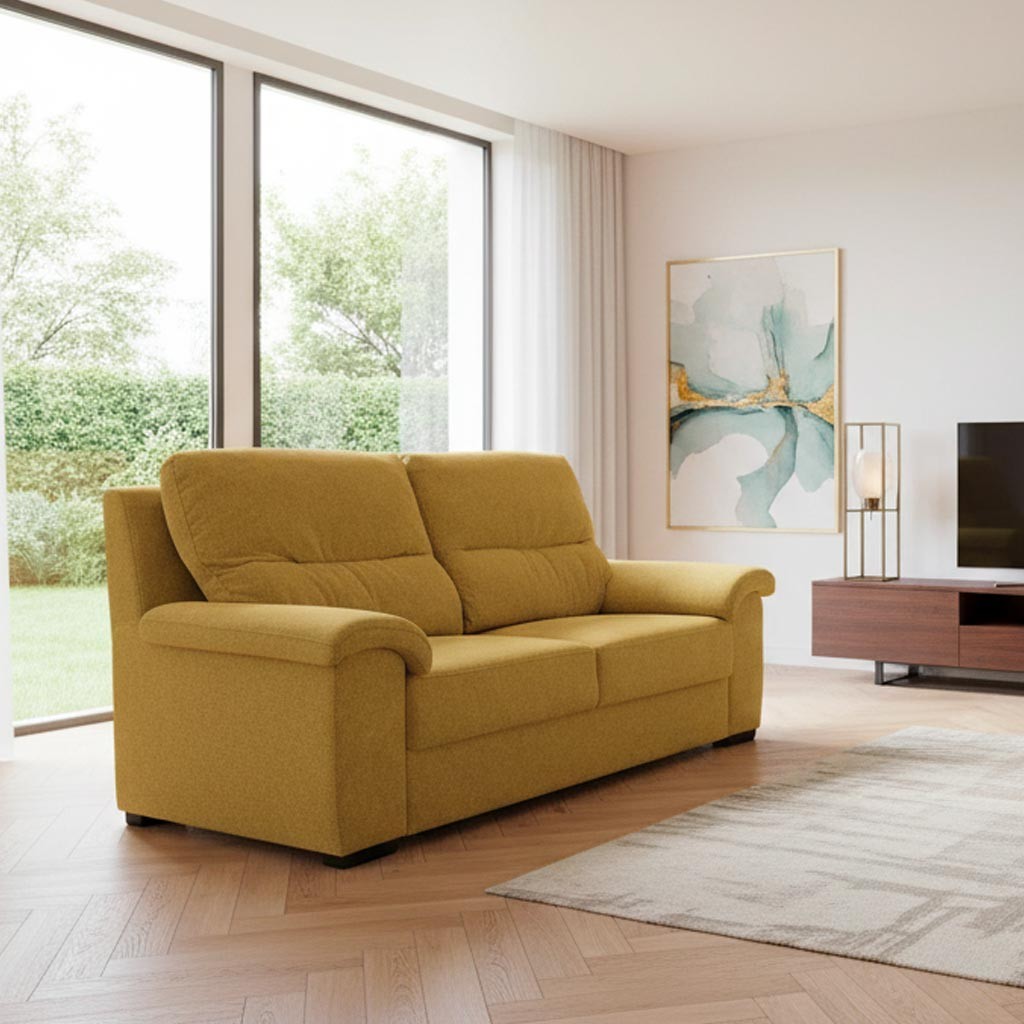 Divano New Vertigo 2 posti in Pegasus 45 senape