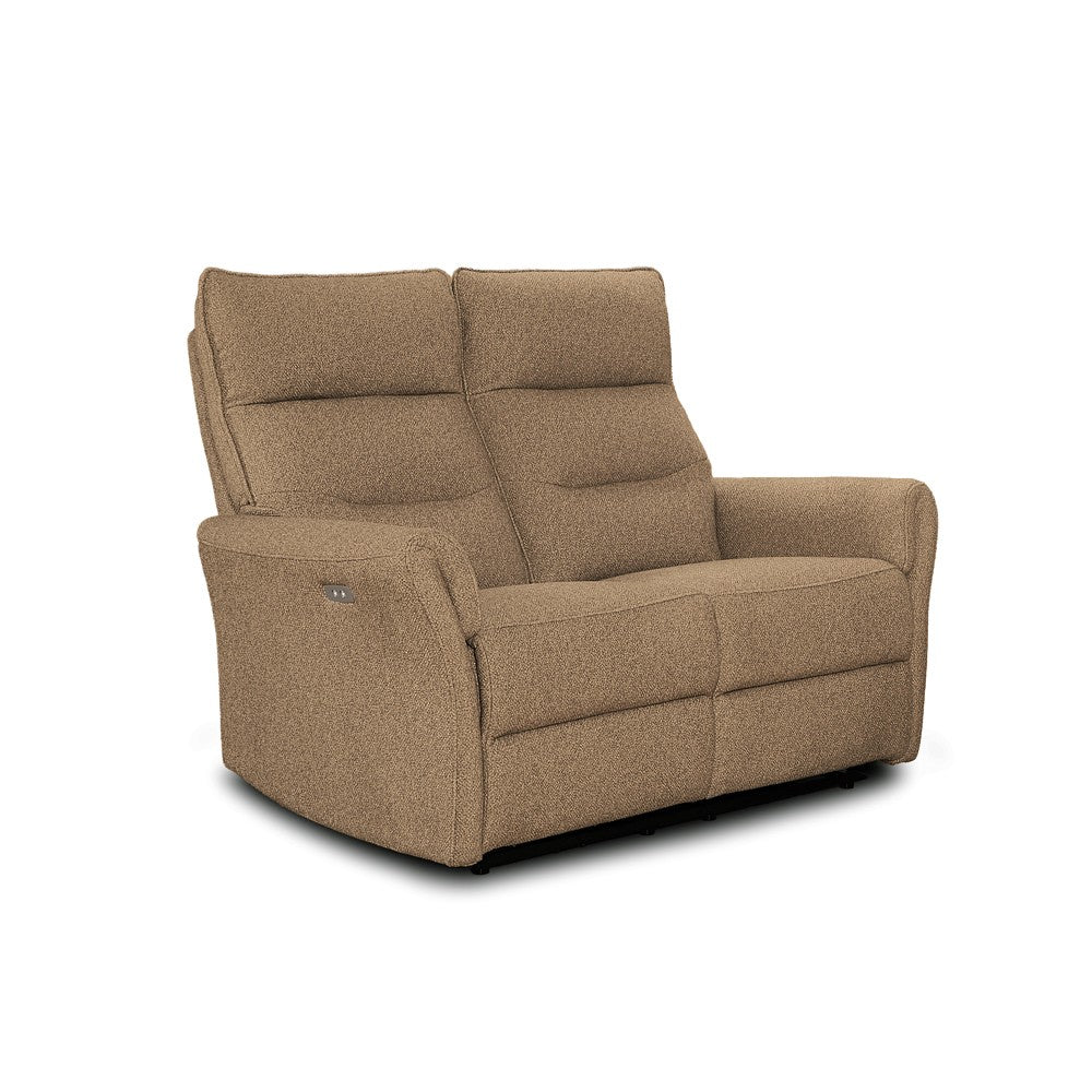 Divano recliner 2 posti Softwave elettrico in tessuto G270 camel