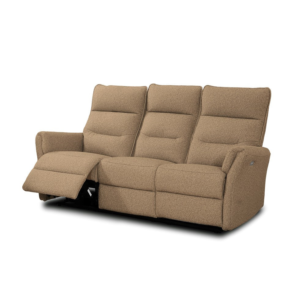 Divano recliner 3 posti Softwave elettrico in tessuto G270 camel