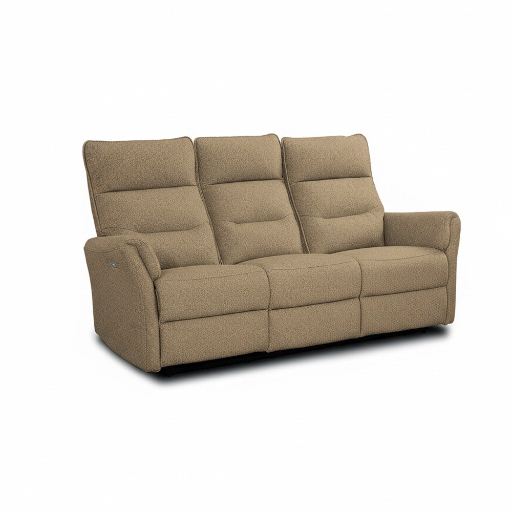 Divano recliner 3 posti Softwave elettrico in tessuto G270 camel