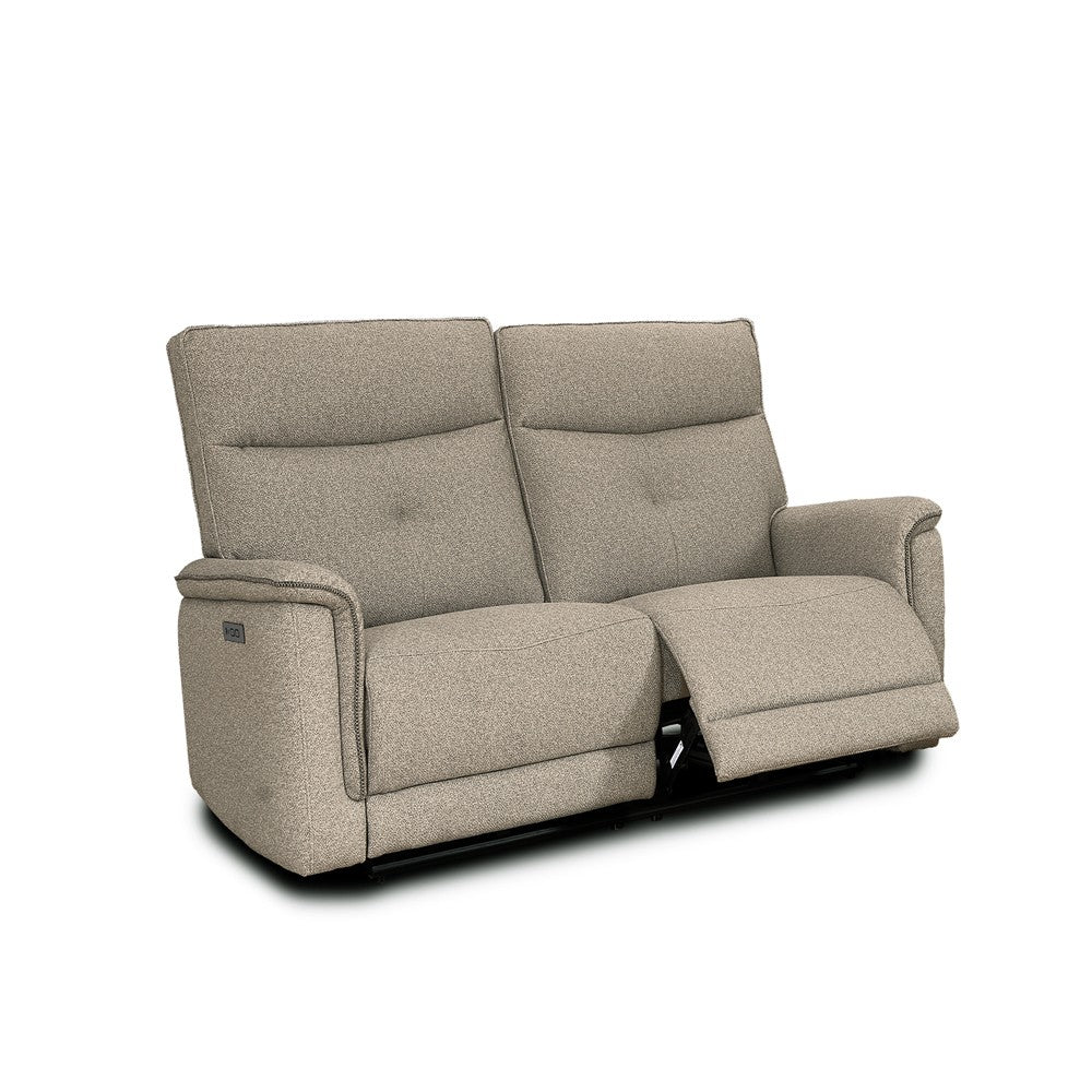 Divano recliner Elysio 2 posti elettrico in tessuto G093 sabbia
