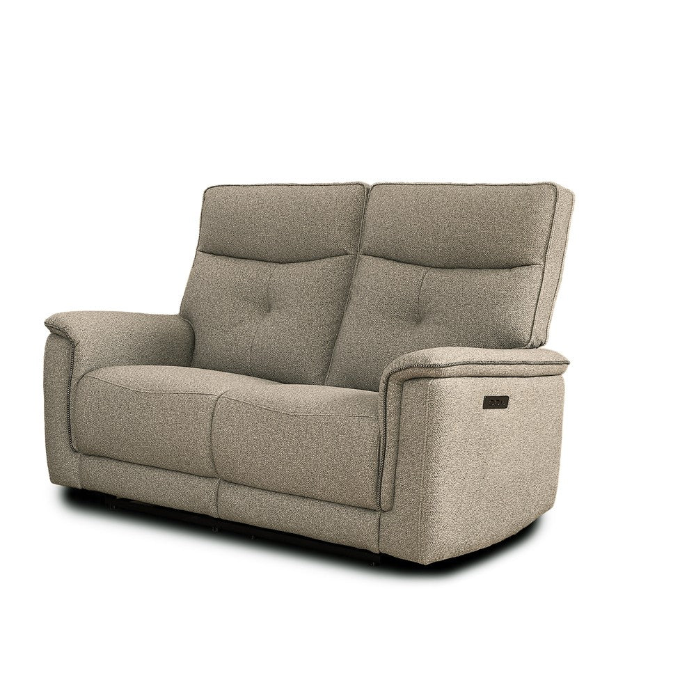 Divano recliner Elysio 2 posti elettrico in tessuto G093 sabbia