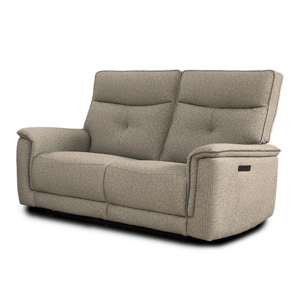 Divano recliner Elysio 3 posti elettrico in tessuto G093 sabbia