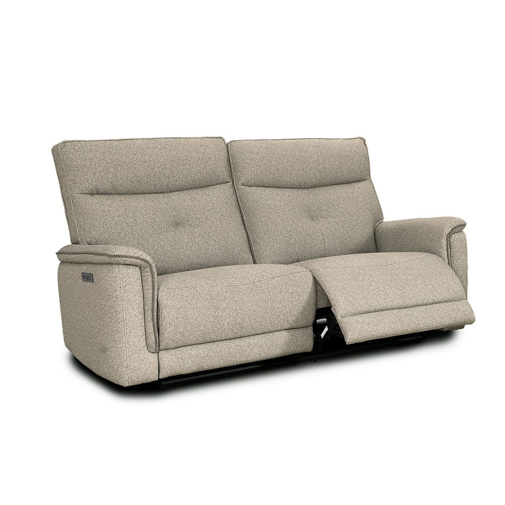 Divano recliner Elysio 3 posti elettrico in tessuto G093 sabbia