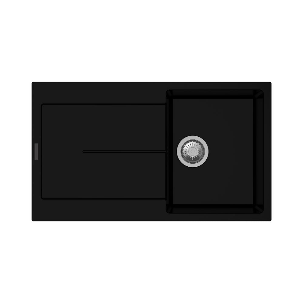 Enigma D100 lavello vasca e gocciolatoio nero