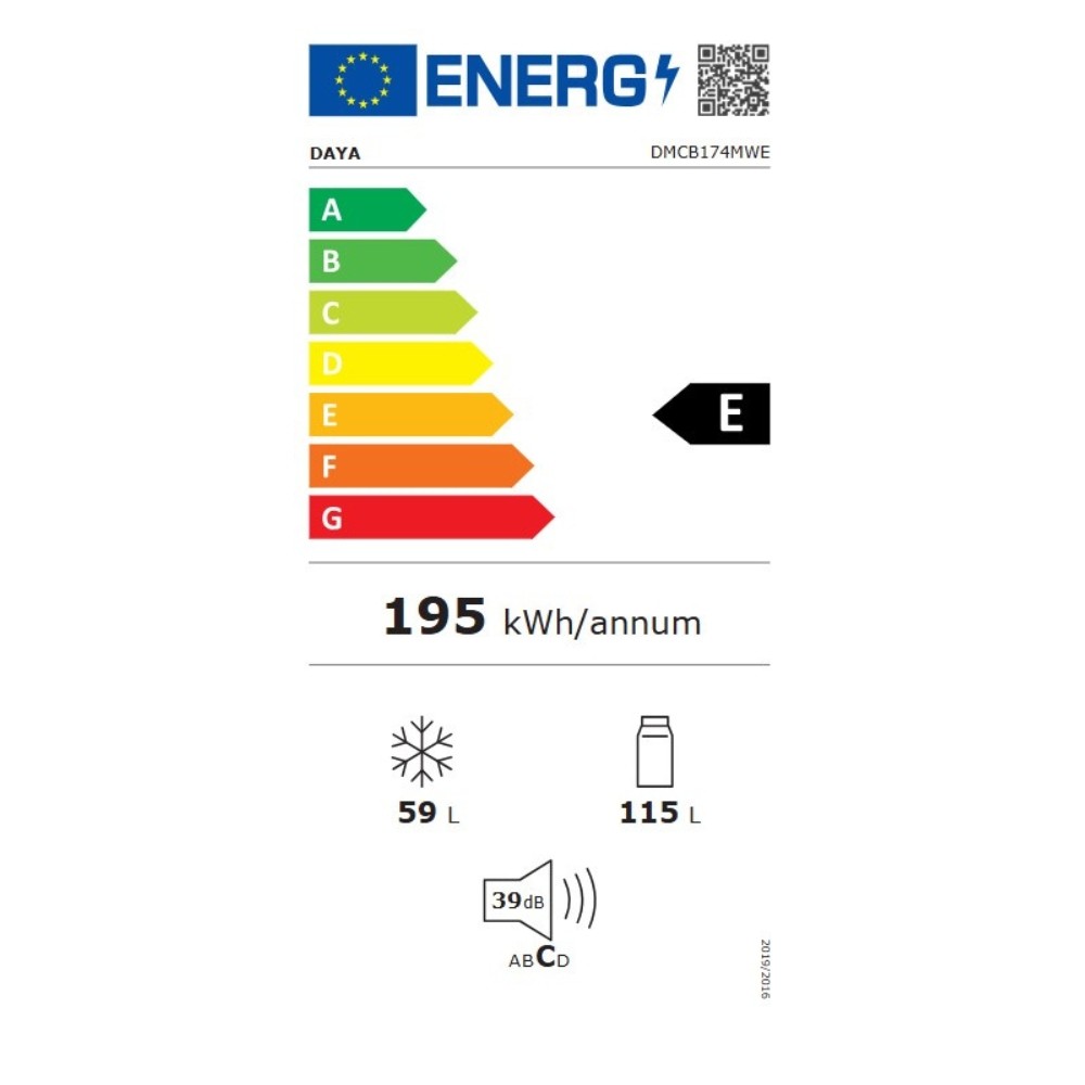 Frigorifero combinato Daya DMCB174MWE 174 litri low frost bianco classe E