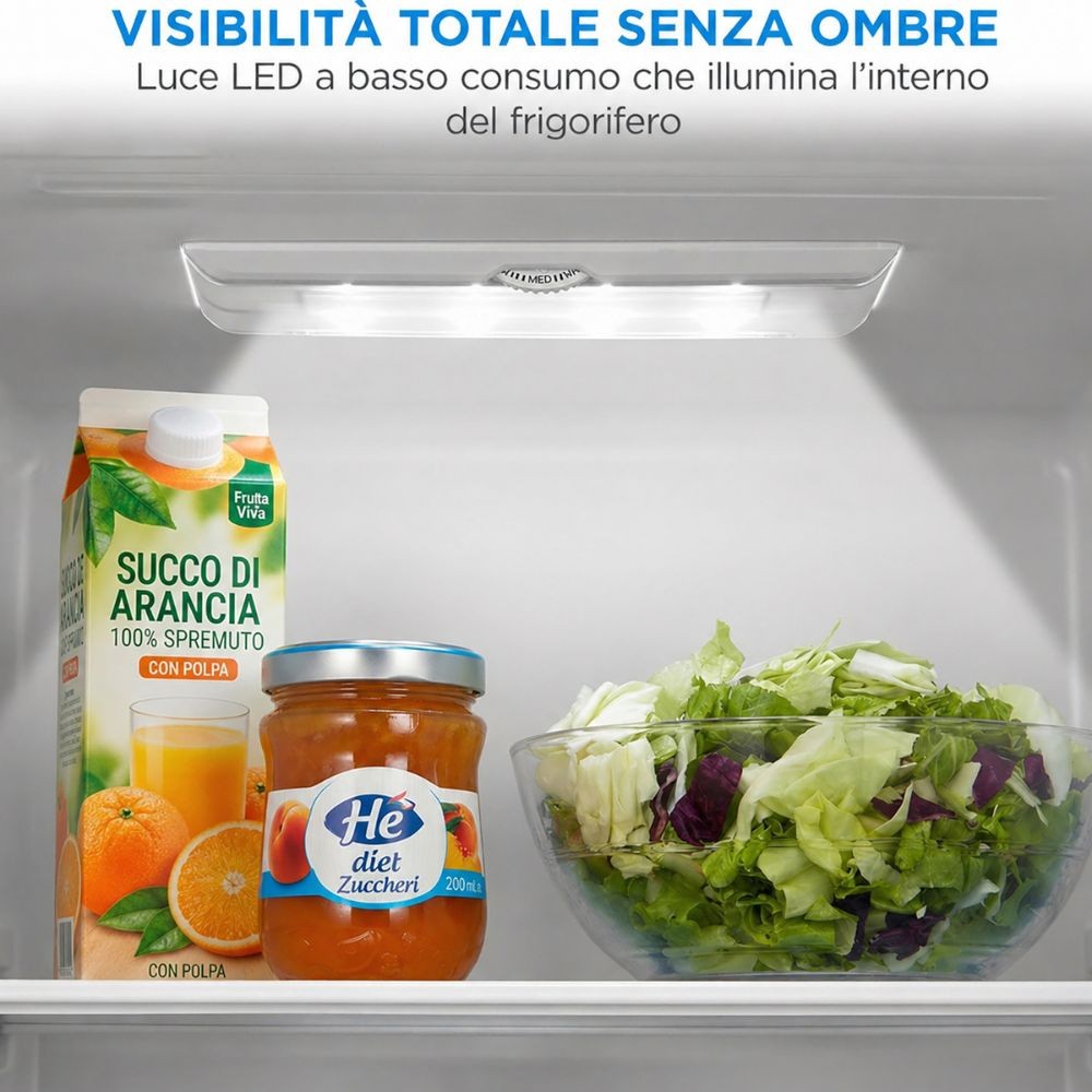 Frigorifero combinato Daya DMCB262MWE 262 litri low frost bianco classe E