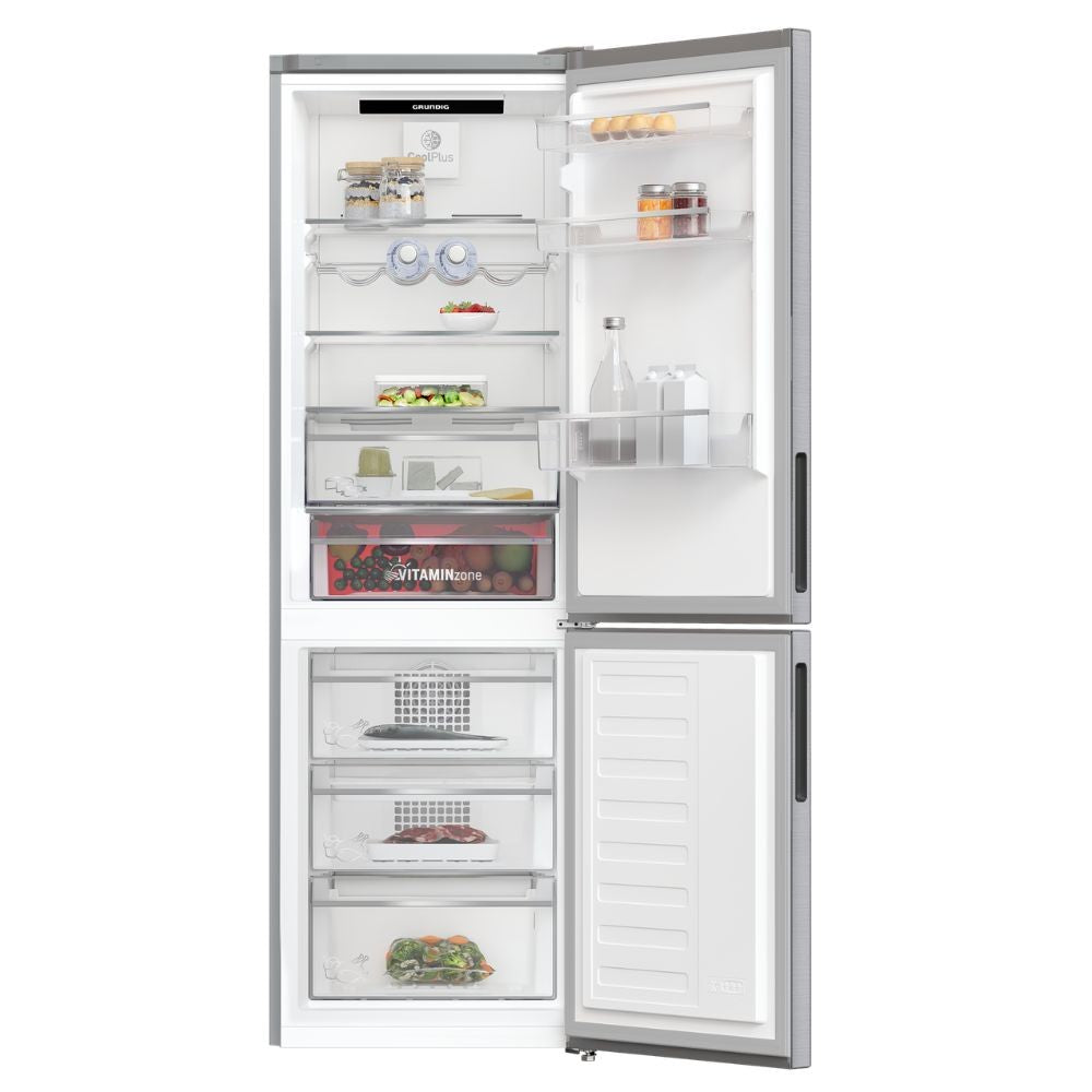 Frigorifero combinato Grundig libera installazione total no frost GKN26840XN INOX classe E