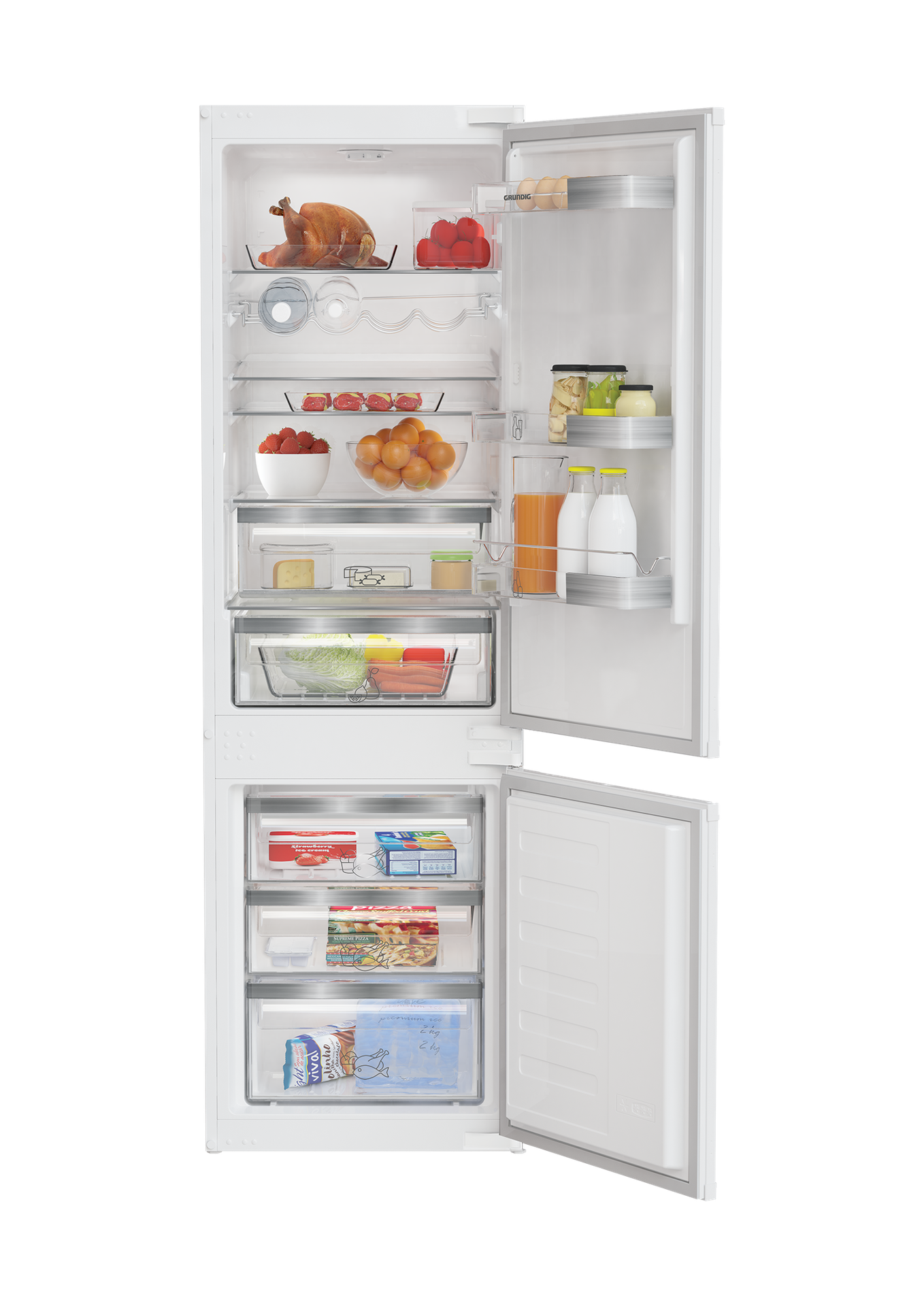 Frigorifero combinato incasso reversibile GKMI25730N 275 LT Grundig classe F