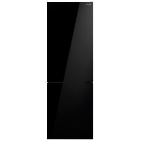 Frigorifero combinato Sharp SJNBA31IEBGD 331 lt No Frost con estetica glass nero classe D