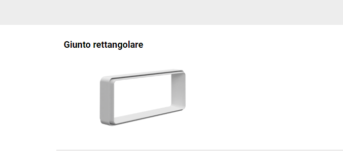 Giunto rettangolare per cappe BVG229