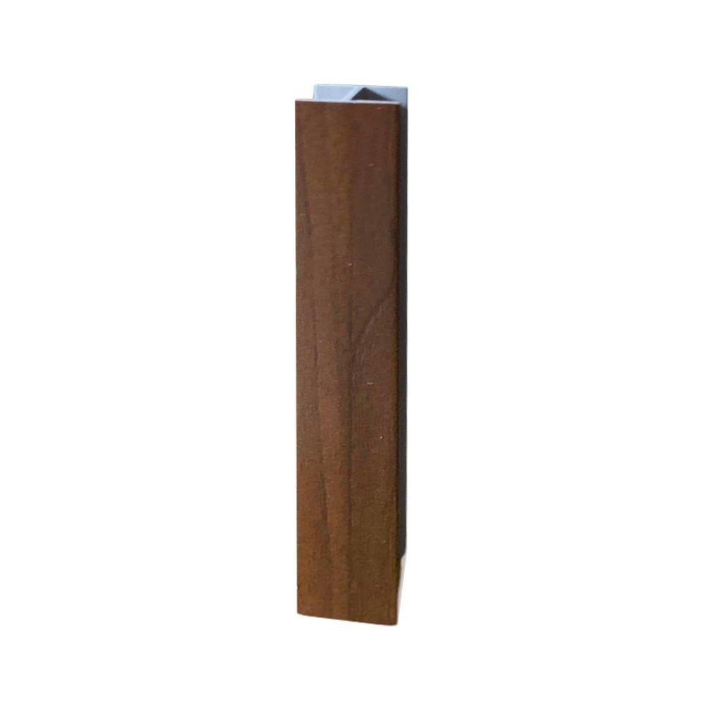 Giunzione lineare per zoccolo in PVC H 10 cm. noce scuro