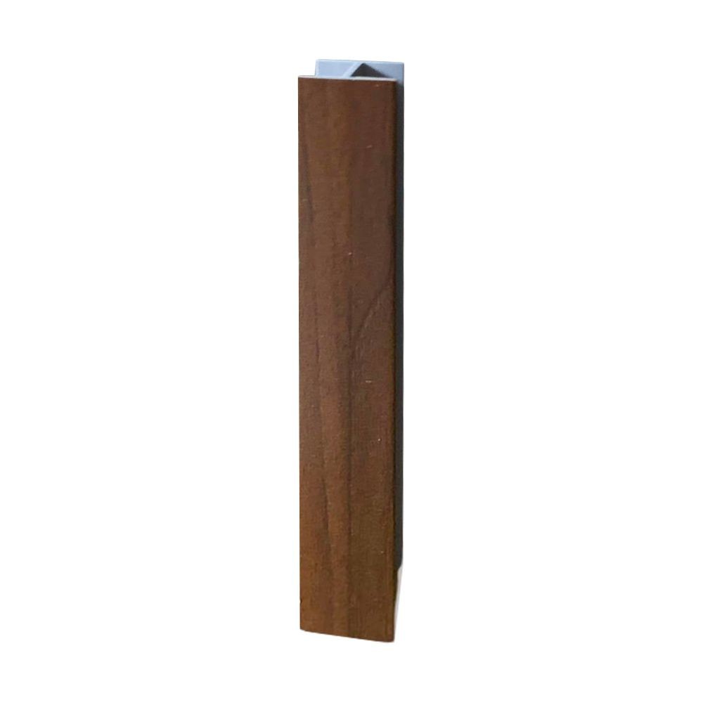 Giunzione lineare per zoccolo in PVC H 15 cm. noce scuro