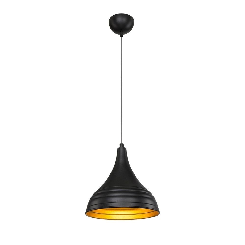 Lampada a sospensione Leda ASZ1338 in metallo nero