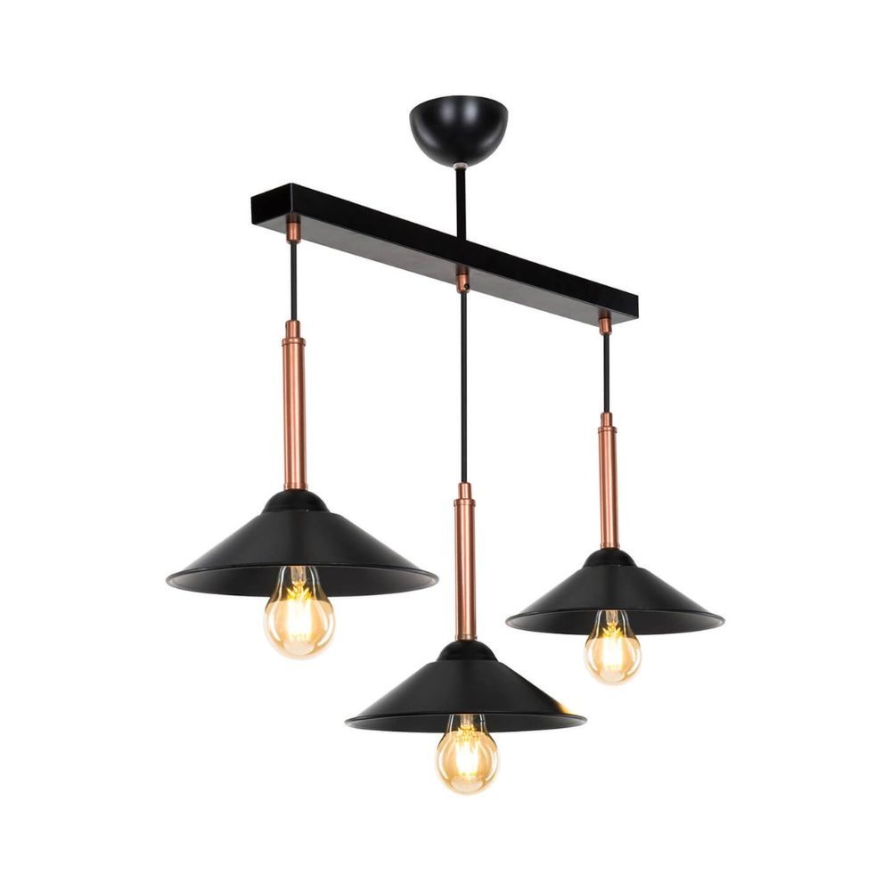 Lampada a sospensione Mandarin MDL4221 con paralumi metallo nero
