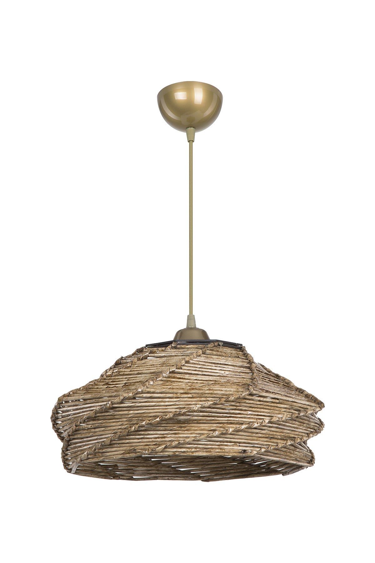 Lampada da soffitto Risa MDL4940 con paralume in carta intrecciata rustica