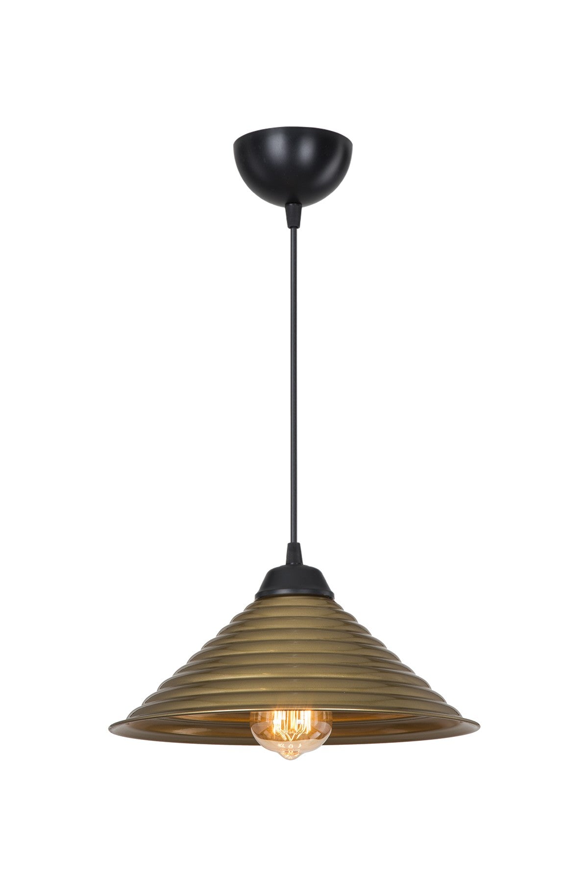 Lampada da soffitto Sava ASZ1619 con paralume in metallo bronzo