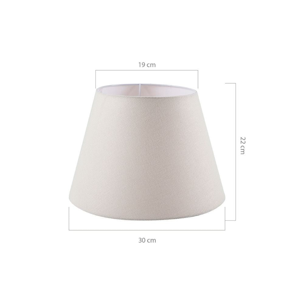 Lampada da tavolo DECOPIC2632 con paralume in PVC effetto tessuto bianco