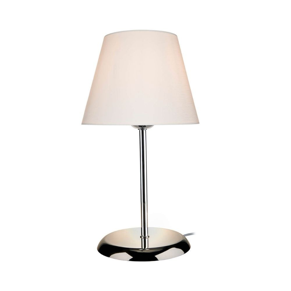 Lampada da tavolo Elva ASZ1047 in metallo e paralume in PVC effetto tessuto