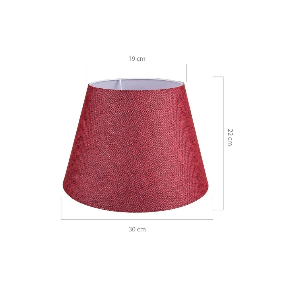Lampada da tavolo LAGUNAH272865 con paralume in PVC effetto tessuto rosso