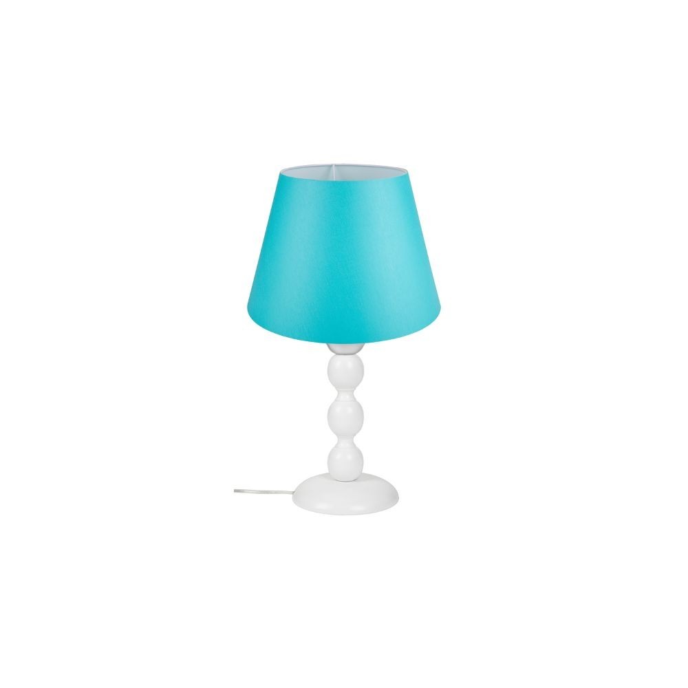Lampada da tavolo LAGUNAH272877 con paralume in PVC effetto tessuto turchese