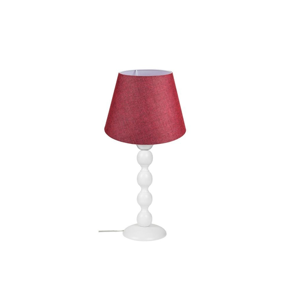 Lampada da tavolo LAGUNAH372865 con paralume in PVC effetto tessuto rosso