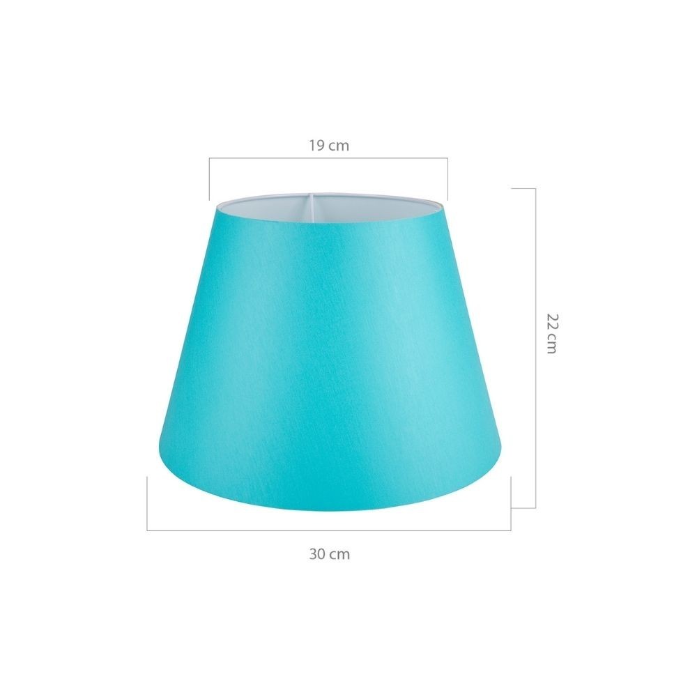 Lampada da tavolo LAGUNAH372877 con paralume in PVC effetto tessuto turchese
