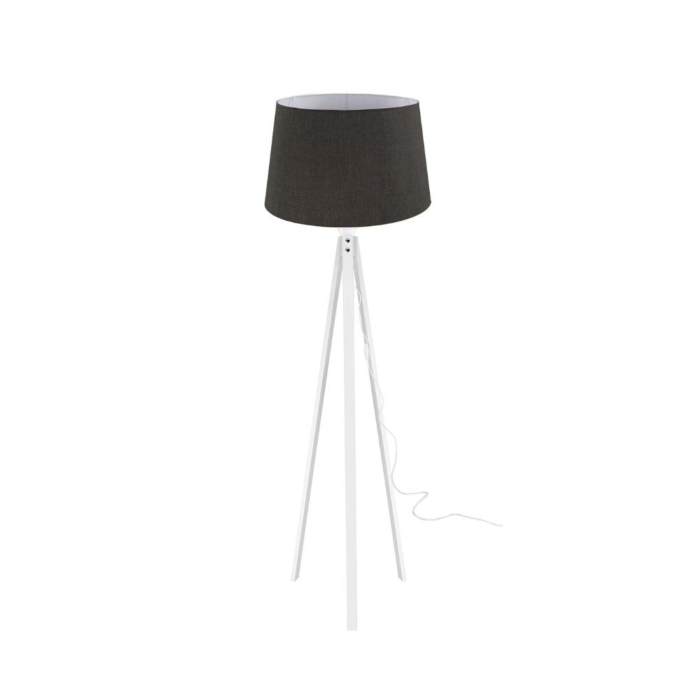 Lampada da terra DECOBI2660 con paralume in PVC effetto tessuto nero