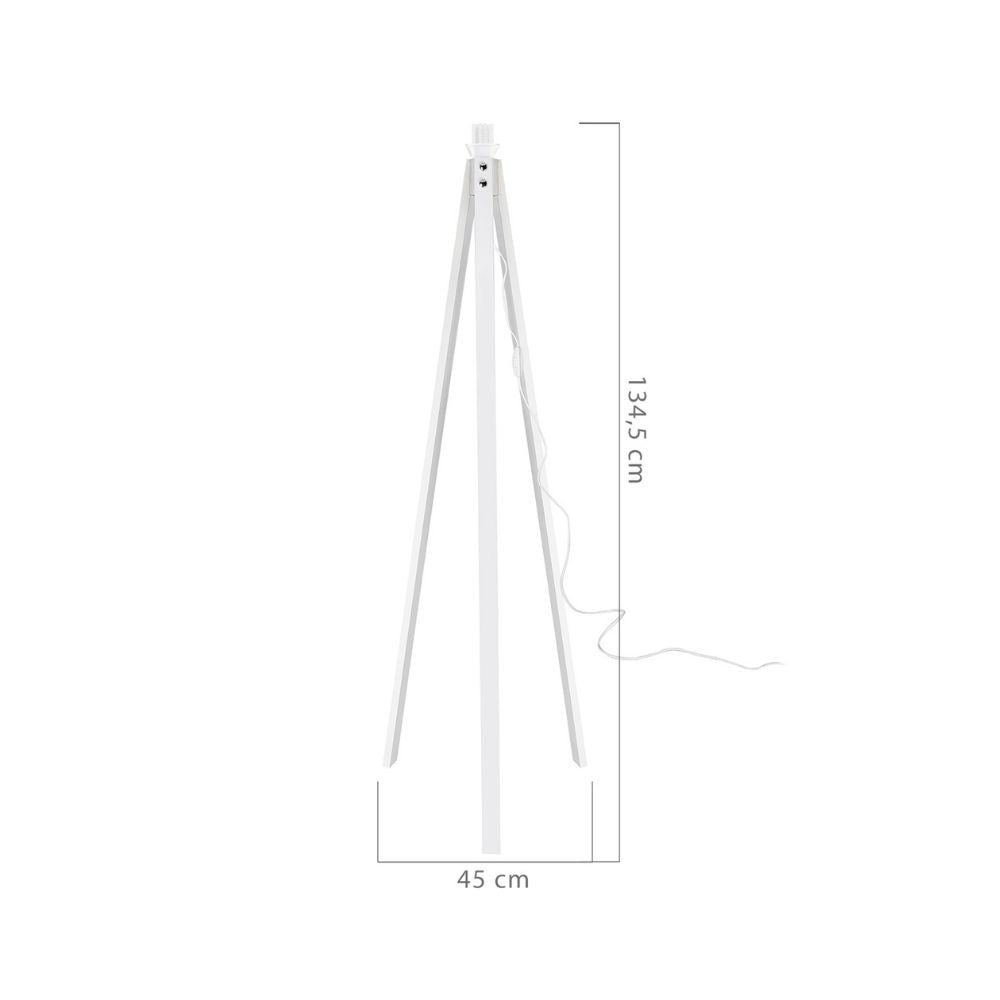 Lampada da terra DECOBI2660 con paralume in PVC effetto tessuto nero